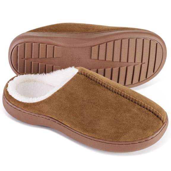 Ecetana Men's Home Slippers Memory Foam Warm Slippers Comfortable Non-Slip Home Shoes