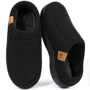 Ecetana Men's Moccasin Slippers Comfy Soft Slip-on Memory Foam Indoor House Shoes