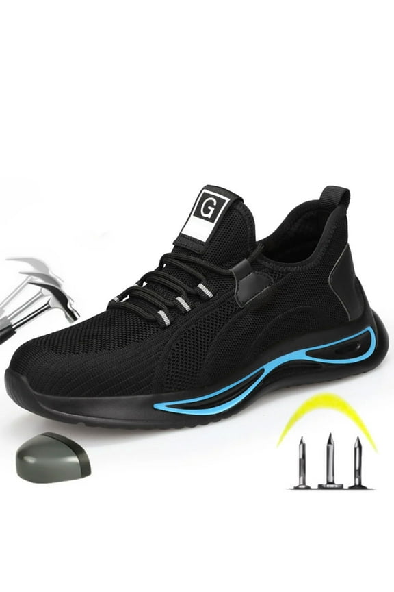 Men's Steel Toe Shoes Slip Resistant Puncture Safety Work Sneakers