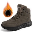 thumbnail image 1 of Ecetana Men's Winter Snow Boots Warm Faux Fur Lined Non Slip Outdoor Shoes for Hiking Walking, 1 of 7