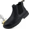 thumbnail image 1 of Ecetana Men's Work Boots Waterproof Wear-Resistant Steel Toe Safety Protective Shoes, 1 of 6