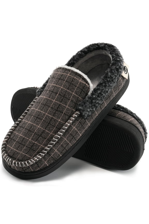 Mens Slippers Memory Foam Loafer Slippes for Men Indoor Outdoor Slip On House Shoes