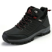 Ecetana Mens Waterproof Hiking Boot Outdoor Anti-Slip Shoes, Black 11