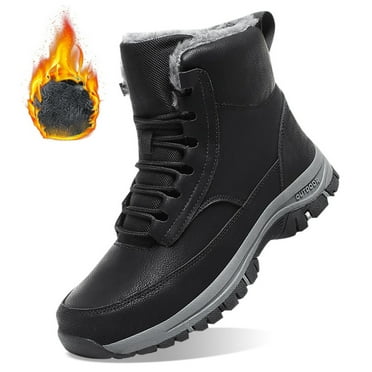 Ecetana Mens Winter Snow Boots Anti Slip Hiking Outdoor Trekking Shoes