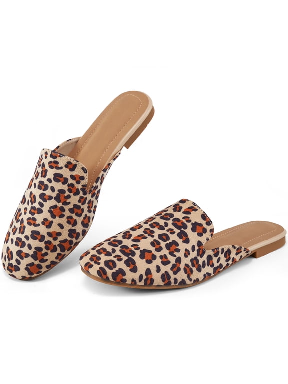 Mules for Women Backless Flat Slides Shoes Ladies Slip-on Loafers