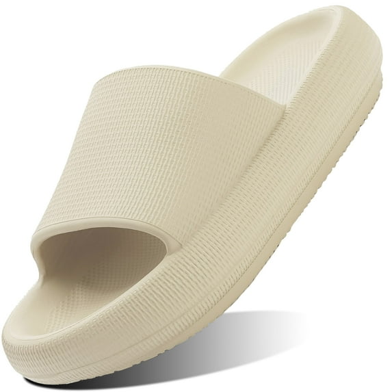 Ecetana Pillow Slippers for Women Non Slip Shower Slides Bathroom Sandals