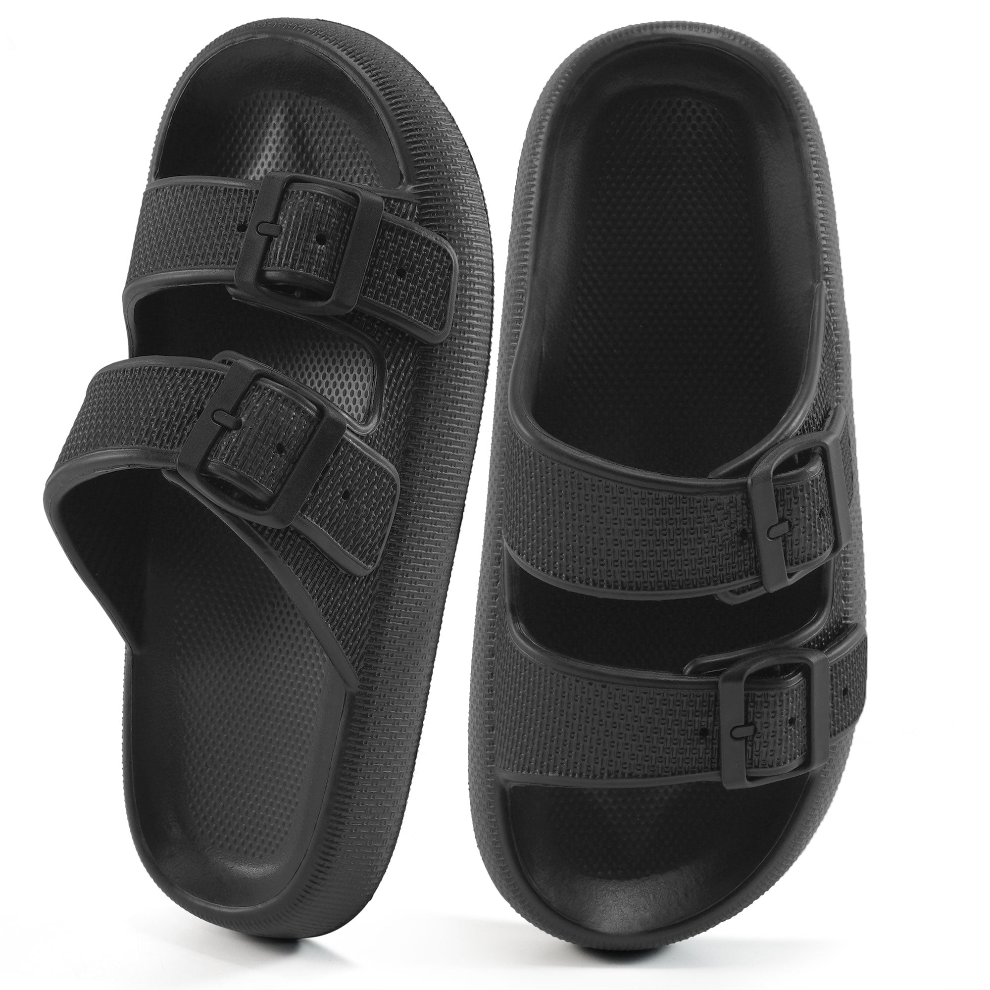 Ecetana Slides Sandals for Women Cloud Slides Pillow House Sandals Non slip Shower Shoes
