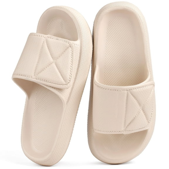 Ecetana Slides Sandals for Women Pillow Slippers Shower Sandals Thick Sole Womens Slides