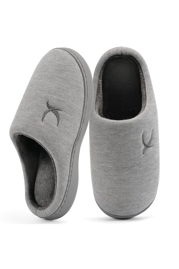 Slippers for Men Memory Foam Cotton Slippers Comfort Warm Slip On House Shoes