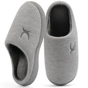 Ecetana Slippers for Men Memory Foam Cotton Slippers Comfort Warm Slip On House Shoes