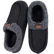 Ecetana Slippers for Men Memory Foam Fuzzy Slippers Comfort Non Slip House Shoes for Men