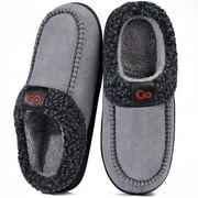 ECETANA Slippers for Men Memory Foam Fuzzy Slippers Comfort Non Slip House Shoes for Men