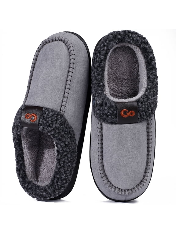 Slippers for Men Memory Foam Fuzzy Slippers Comfort Non Slip House Shoes for Men