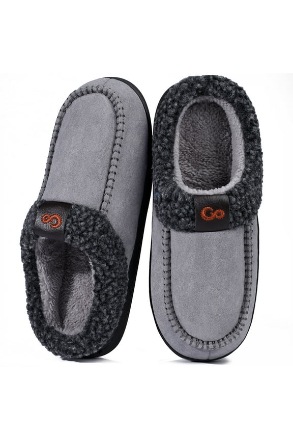 Slippers for Men Memory Foam Fuzzy Slippers Comfort Non Slip House Shoes for Men