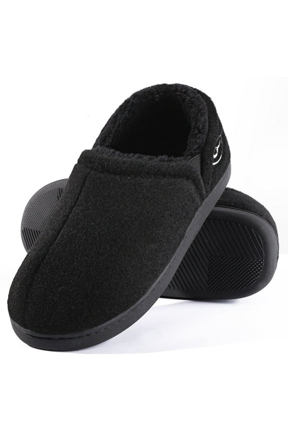 Slippers for Men Slip On Fuzzy Slippers Comfort Warm House Shoes Indoor Outdoor