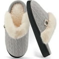 thumbnail image 1 of Ecetana Warm Knit House Slippers for Women Comfy Lined Slippers with Memory Foam, 1 of 6