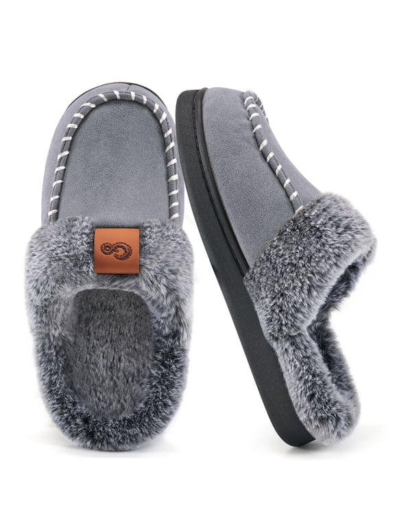 Slippers for Women Fuzzy Slippers Memory Foam Anti-slip House Shoes