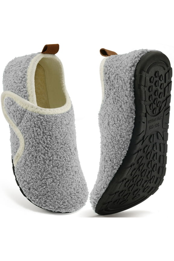 Slippers for Women Fuzzy Slippers Warm Slip On House Sock Shoes with Hook Loop