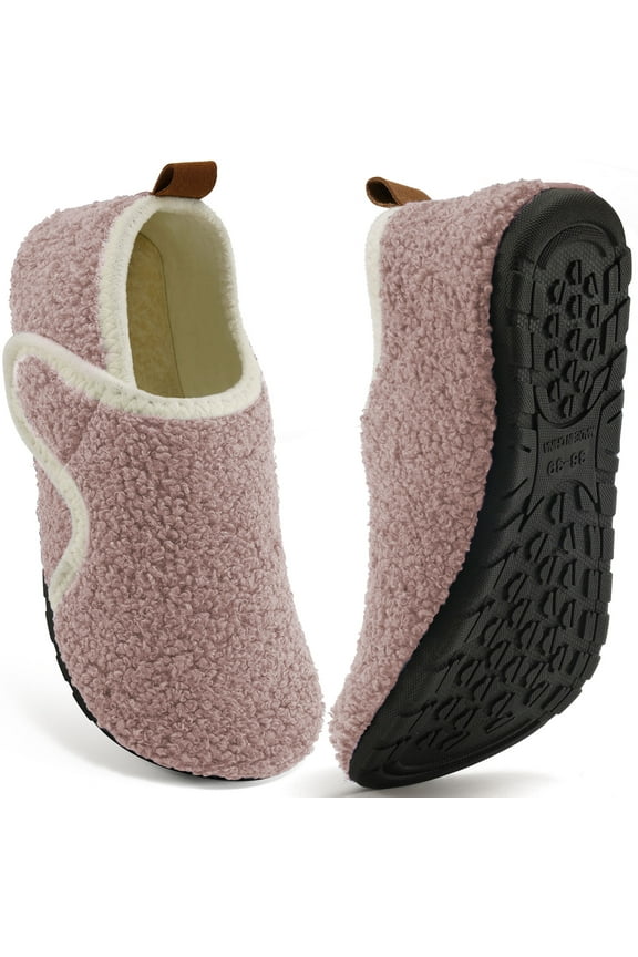 Slippers for Women Fuzzy Slippers Warm Slip On House Sock Shoes with Hook Loop