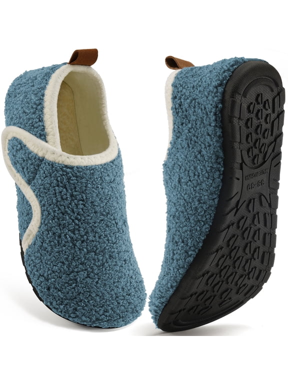 Slippers for Women Fuzzy Slippers Warm Slip On House Sock Shoes with Hook Loop