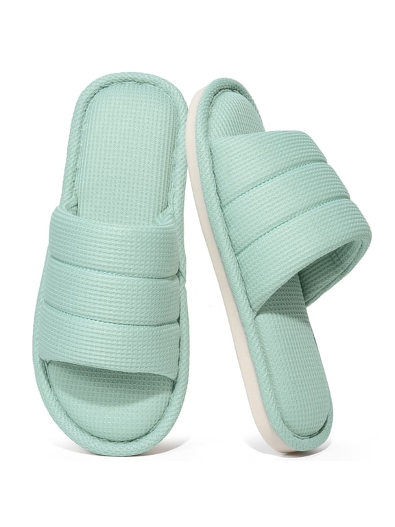 Slippers for Women Open Toe Slippers Memory Foam Slip On Bedroom Slippers Indoor House Shoes