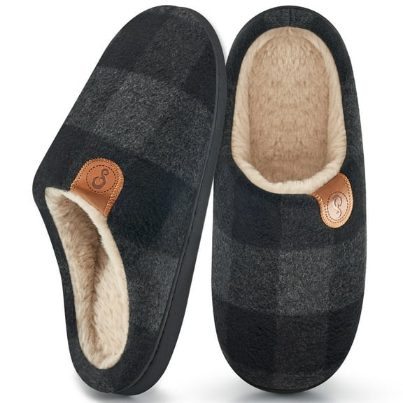 Ecetana Slippers for Women Warm Memory Foam Fuzzy Slippers Non Slip Womens House Shoes