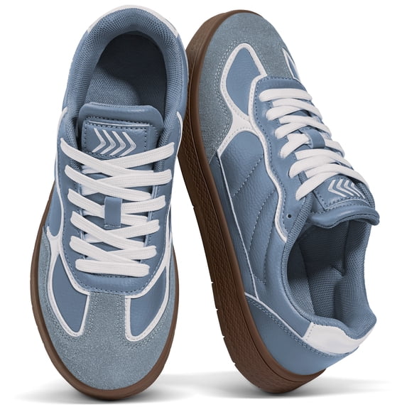 Ecetana Sneakers for Women Casual Walking Shoes Comfortable Lace up Slip on Women's Fashion Sneakers