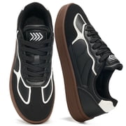 Women's Comfortable Lace-Up Walking Sneakers Non-Slip Casual Fashion Shoes for Everyday Wear