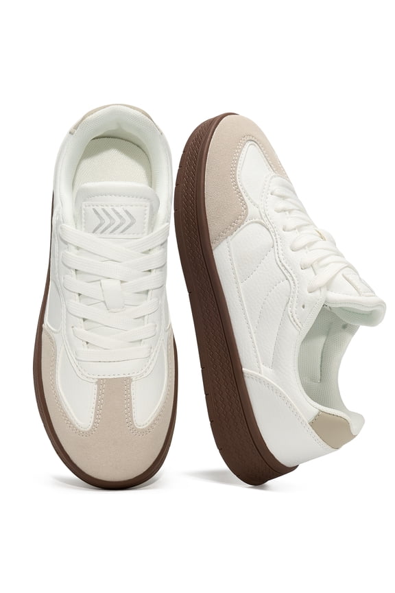 Sneakers for Women Casual Walking Shoes Comfortable Lace up Slip on Women's Fashion Sneakers