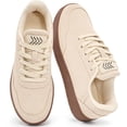 thumbnail image 1 of Ecetana Sneakers for Women Suede Low-Top Shoes Casual Lace-Up Walking Shoes with Non-Slip, 1 of 7