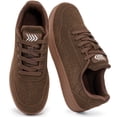 thumbnail image 1 of Ecetana Sneakers for Women Suede Low-Top Shoes Casual Lace-Up Walking Shoes with Non-Slip, 1 of 7
