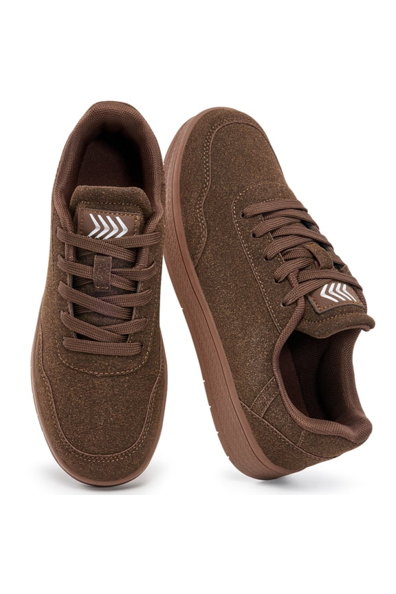 Sneakers for Women Suede Low-Top Shoes Casual Lace-Up Walking Shoes with Non-Slip