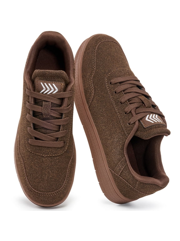 Sneakers for Women Suede Low-Top Shoes Casual Lace-Up Walking Shoes with Non-Slip