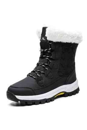 Snow Boots For Women Winter Waterproof Shoes Thickened Faux Fur Lined Frosty Warm Outdoor Boots