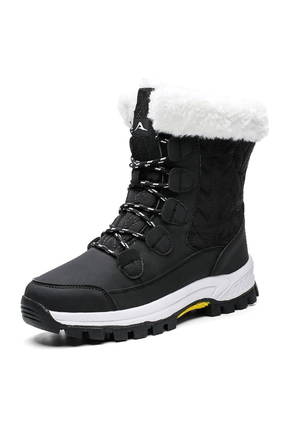 Snow Boots For Women Winter Waterproof Shoes Thickened Faux Fur Lined Frosty Warm Outdoor Boots