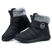 Ecetana Snow Boots Winter Shoes Slip on Boots for Women Waterproof Booties Comfortable Outdoor, 9