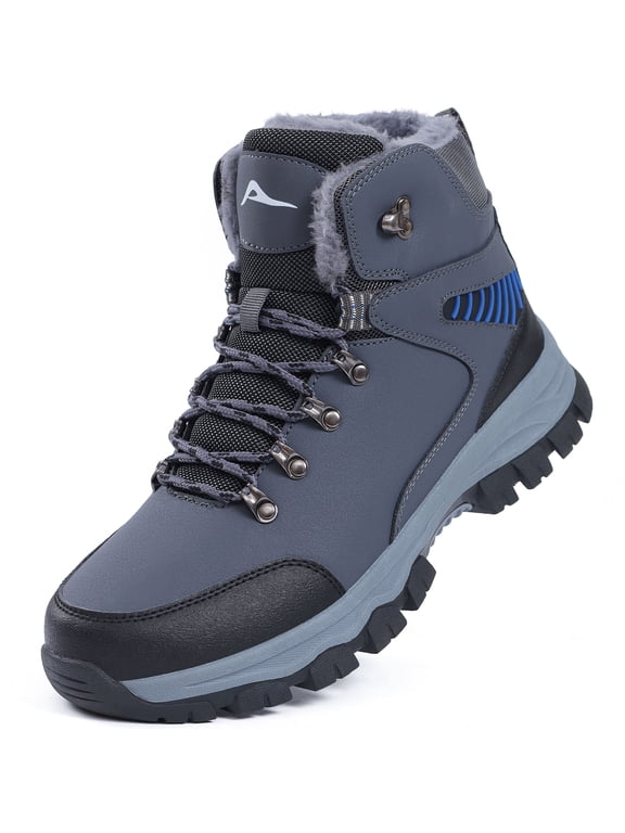 Snow Boots for Men Winter Warm Ankle Boots Non-Slip Waterproof Outdoor Hiking Shoes