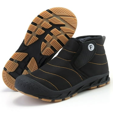 Ecetana Snow Boots for Men Winter Warm Waterproof Outdoor Hiking Shoes
