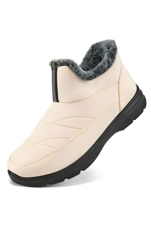 Snow Boots for Women Winter Slip On Ankle Boots Waterproof Outdoor Anti Slip Shoes