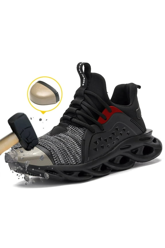 Steel Toe Shoes for Men Safety Protection Anti-smashing Anti-stab Work Shoes