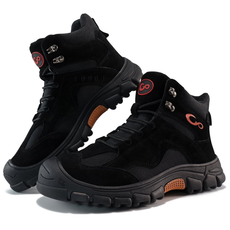 Ecetana Steel Toe Work Boots, Waterproof Leather, Anti-Slip  display picture 1