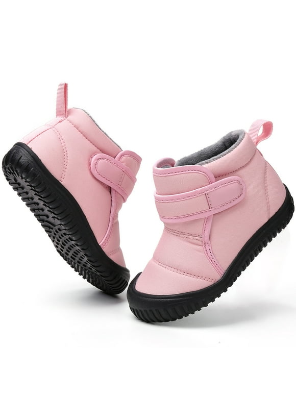 Toddler Winter Snow Boots Boys Girls Cold Weather Baby Faux Fur Shoes