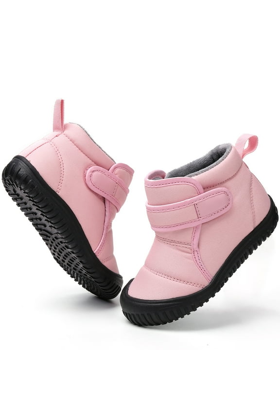 Toddler Winter Snow Boots Boys Girls Cold Weather Baby Faux Fur Shoes