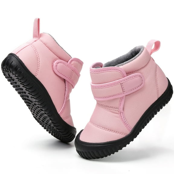 Ecetana Toddler Winter Snow Boots Boys Girls Cold Weather Baby Faux Fur Shoes