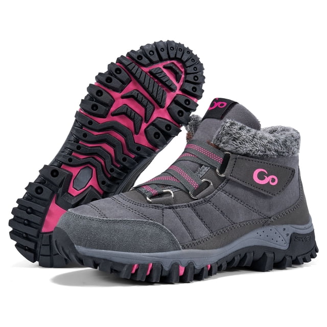 Ecetana Winter Snow Boots for Women Keep Warm Lined Ankle Booties Outdoor Hiking Shoes