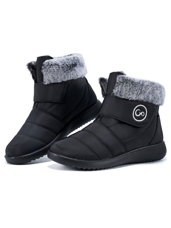 Women Snow Slip on Waterproof Boots 6.5 Shoes, Female