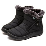 Ecetana Women Winter Snow Boots Keep Warm Ankle Booties Non-Slip and Waterproof Shoes