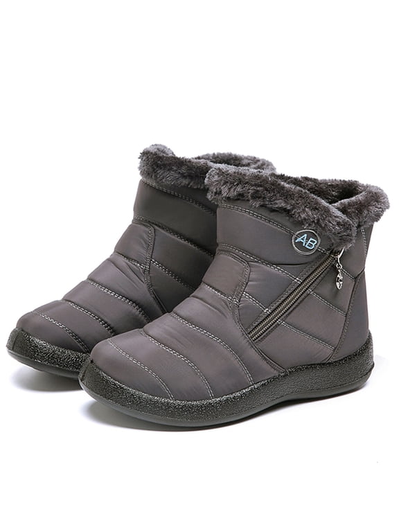 Women Winter Snow Boots Keep Warm Ankle Booties Non-Slip and Waterproof Shoes
