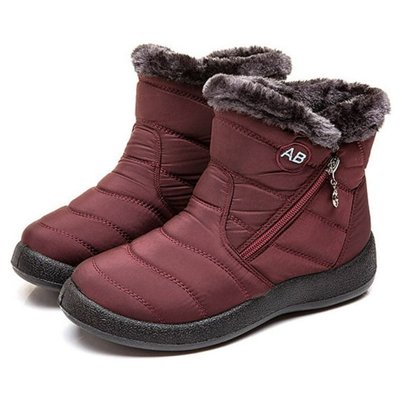 Ecetana Women Winter Snow Boots Keep Warm Ankle Booties Non-Slip and Waterproof Shoes