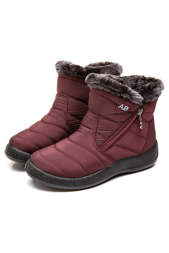 Women Winter Snow Boots Keep Warm Ankle Booties Non-Slip and Waterproof Shoes